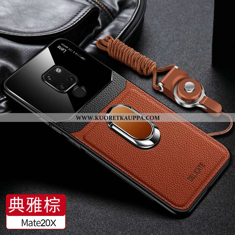 Kuori Huawei Mate 20 X, Kuoret Huawei Mate 20 X, Kotelo Huawei Mate 20 X Nahkakuori Pesty Suede Pehm