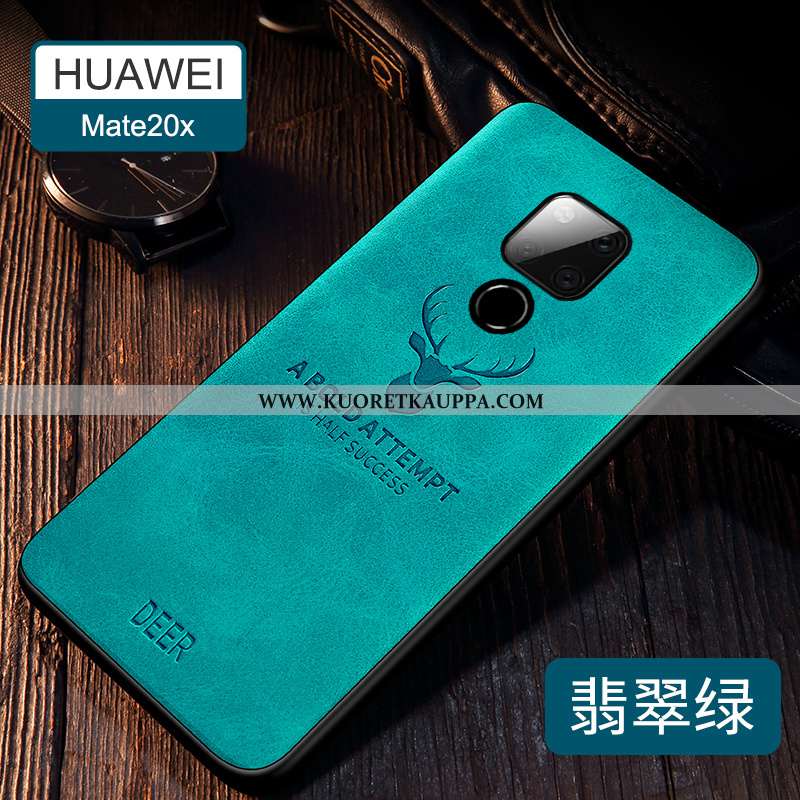 Kuori Huawei Mate 20 X, Kuoret Huawei Mate 20 X, Kotelo Huawei Mate 20 X Ultra Valo Suuntaus Nahka M