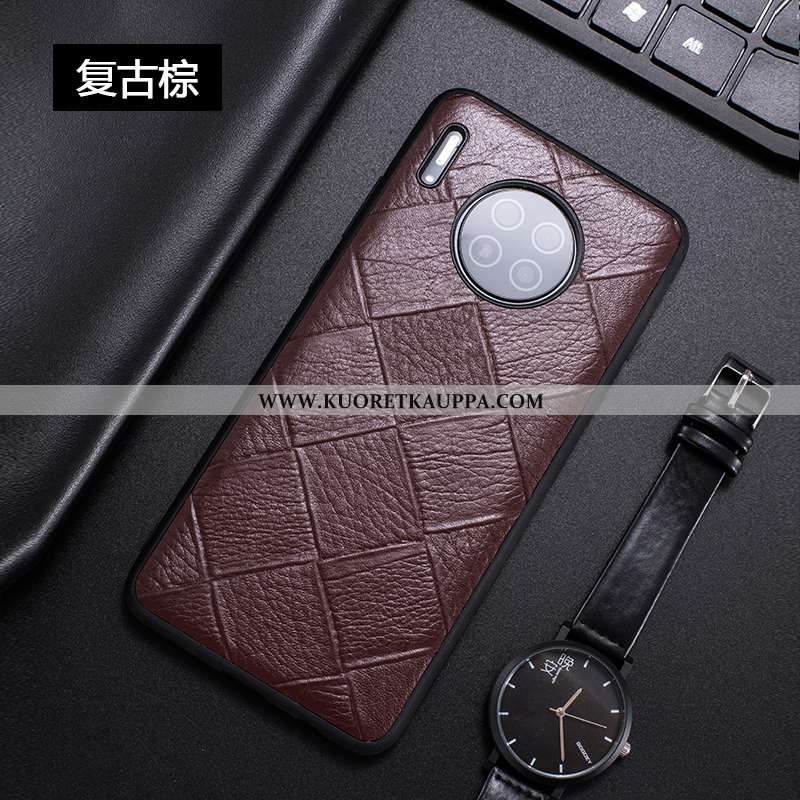 Kuori Huawei Mate 30, Kuoret Huawei Mate 30, Kotelo Huawei Mate 30 Aito Nahka Nahka Lehmä Suuntaus M