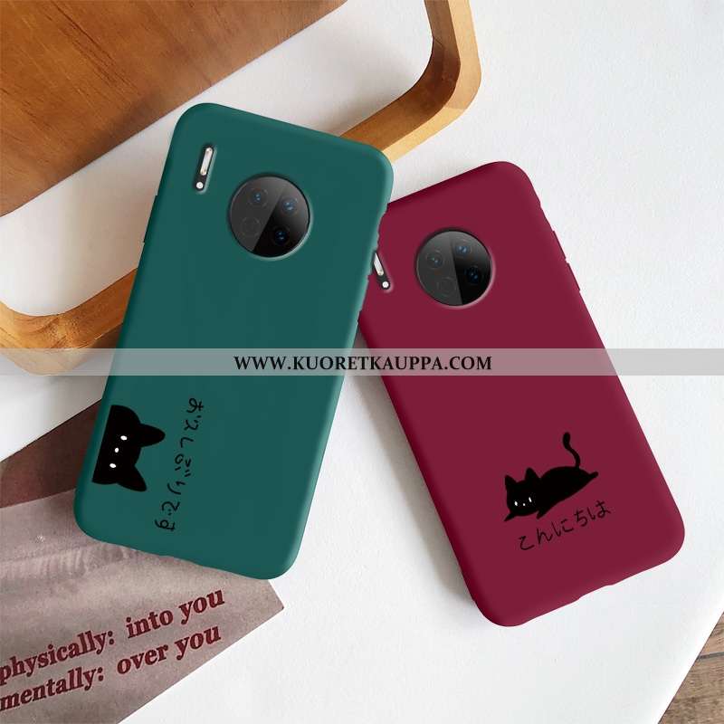 Kuori Huawei Mate 30, Kuoret Huawei Mate 30, Kotelo Huawei Mate 30 Luova Ultra Rakastunut Kissa Vihr
