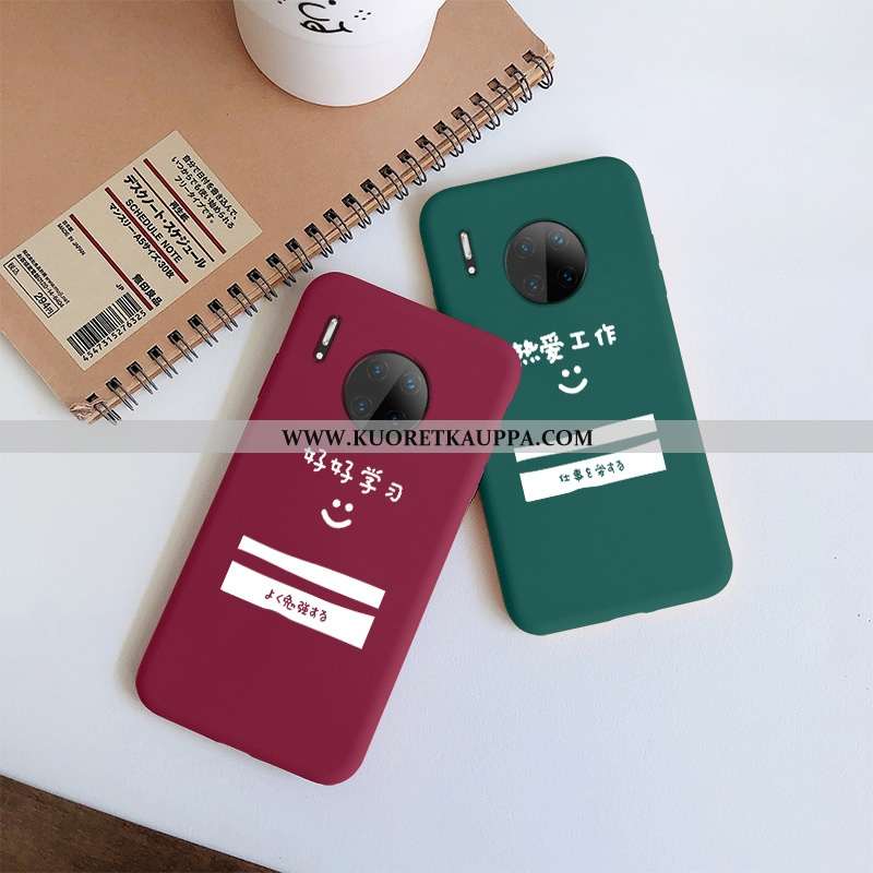 Kuori Huawei Mate 30, Kuoret Huawei Mate 30, Kotelo Huawei Mate 30 Silikoni Suojaus Net Red Punainen