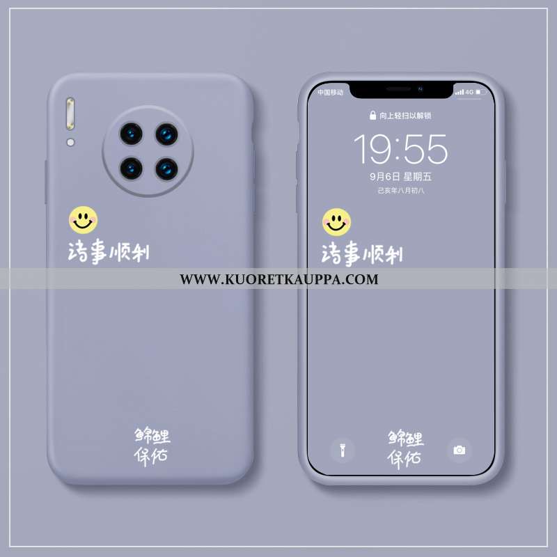 Kuori Huawei Mate 30, Kuoret Huawei Mate 30, Kotelo Huawei Mate 30 Silikoni Suojaus Pesty Suede Sini