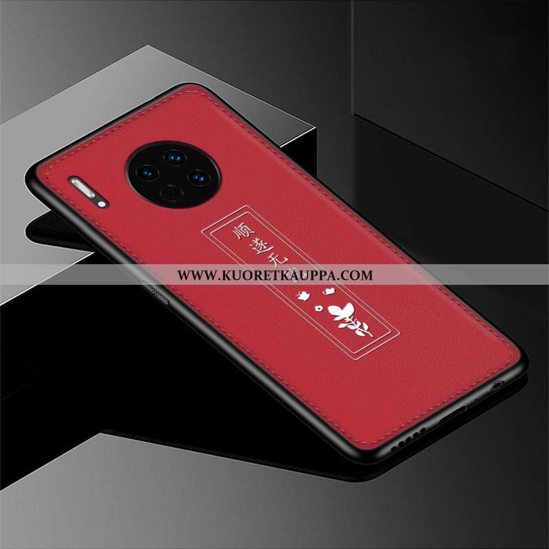 Kuori Huawei Mate 30, Kuoret Huawei Mate 30, Kotelo Huawei Mate 30 Suojaus Kohokuviointi Nahka Puhel