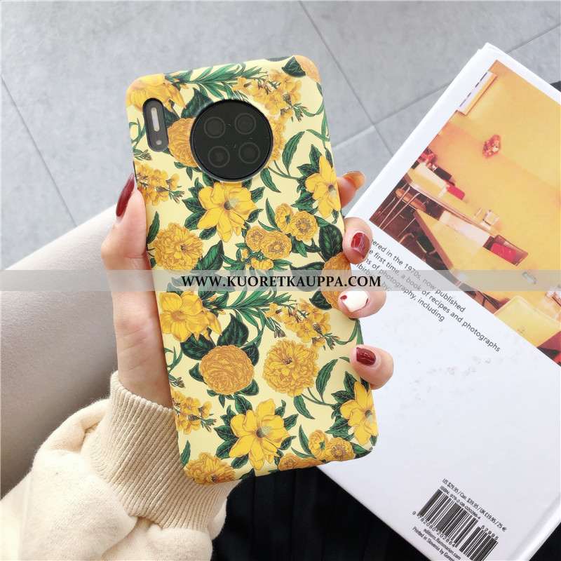 Kuori Huawei Mate 30, Kuoret Huawei Mate 30, Kotelo Huawei Mate 30 Valo Suojaus Ultra Kukka Keltaise