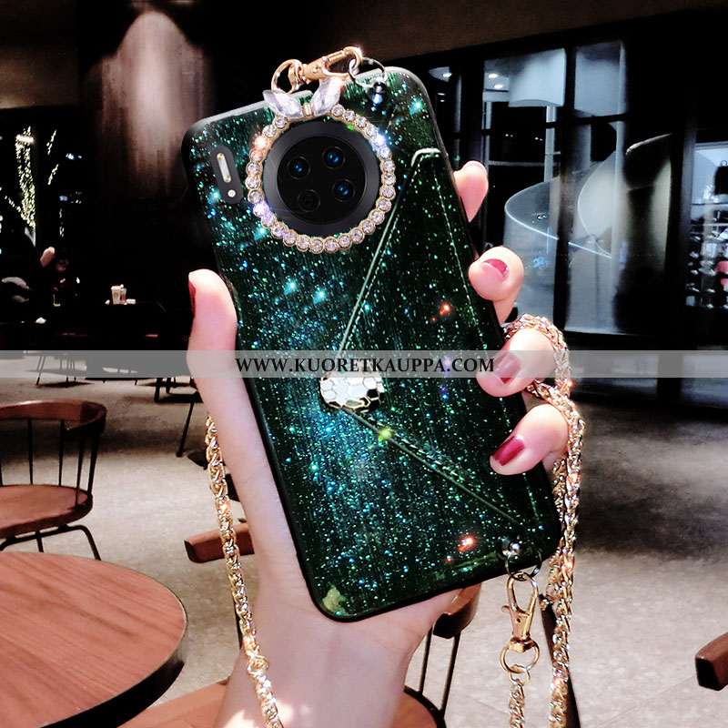 Kuori Huawei Mate 30 Pro, Kuoret Huawei Mate 30 Pro, Kotelo Huawei Mate 30 Pro Luova Salkku Vihreä V