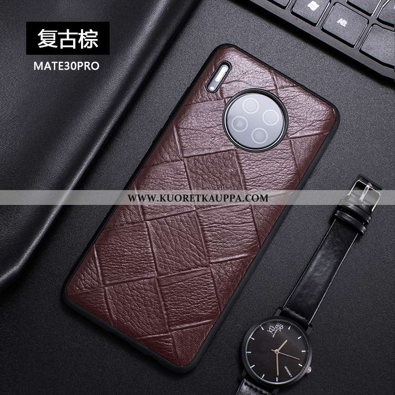 Kuori Huawei Mate 30 Pro, Kuoret Huawei Mate 30 Pro, Kotelo Huawei Mate 30 Pro Valo Nahkakuori Aito 