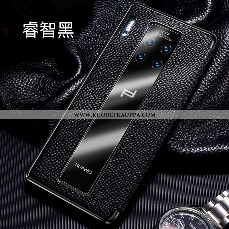 Kuori Huawei Mate 30 Rs, Kuoret Huawei Mate 30 Rs, Kotelo Huawei Mate 30 Rs Aito Nahka Kukkakuvio Wi