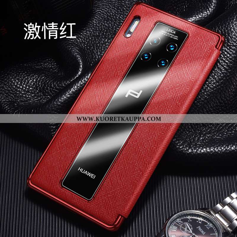 Kuori Huawei Mate 30 Rs, Kuoret Huawei Mate 30 Rs, Kotelo Huawei Mate 30 Rs Aito Nahka Kukkakuvio Wi