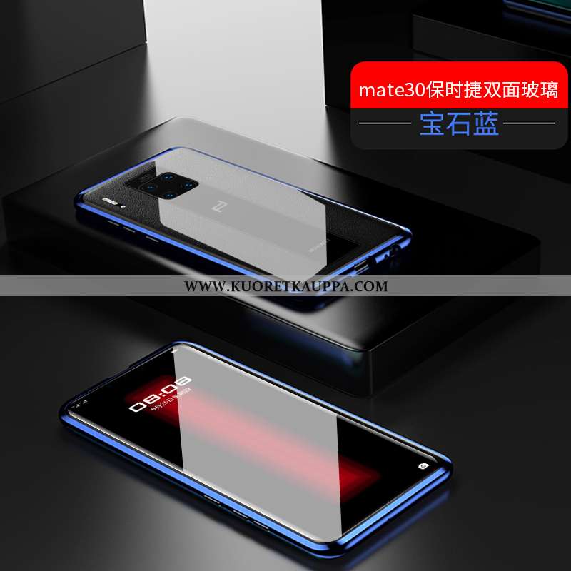 Kuori Huawei Mate 30 Rs, Kuoret Huawei Mate 30 Rs, Kotelo Huawei Mate 30 Rs Läpinäkyvä Metalli Punai