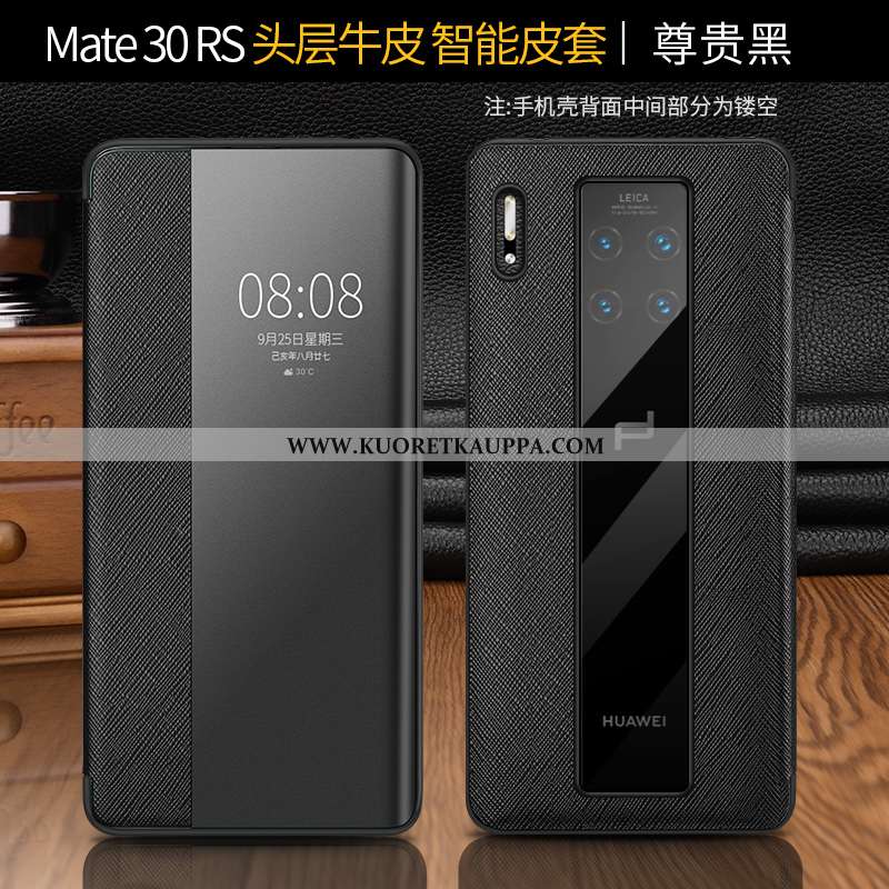 Kuori Huawei Mate 30 Rs, Kuoret Huawei Mate 30 Rs, Kotelo Huawei Mate 30 Rs Suojaus Nahkakuori Punai