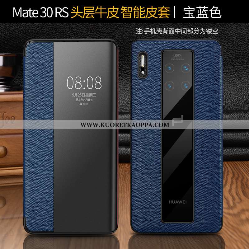 Kuori Huawei Mate 30 Rs, Kuoret Huawei Mate 30 Rs, Kotelo Huawei Mate 30 Rs Suojaus Nahkakuori Punai