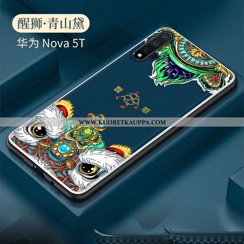 Kuori Huawei Nova 5t, Kuoret Huawei Nova 5t, Kotelo Huawei Nova 5t Kukkakuvio Ultra Valo Suojaus Pun