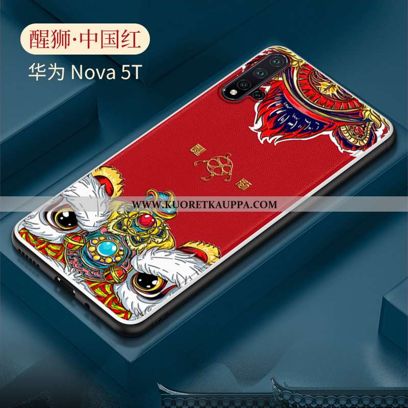 Kuori Huawei Nova 5t, Kuoret Huawei Nova 5t, Kotelo Huawei Nova 5t Kukkakuvio Ultra Valo Suojaus Pun