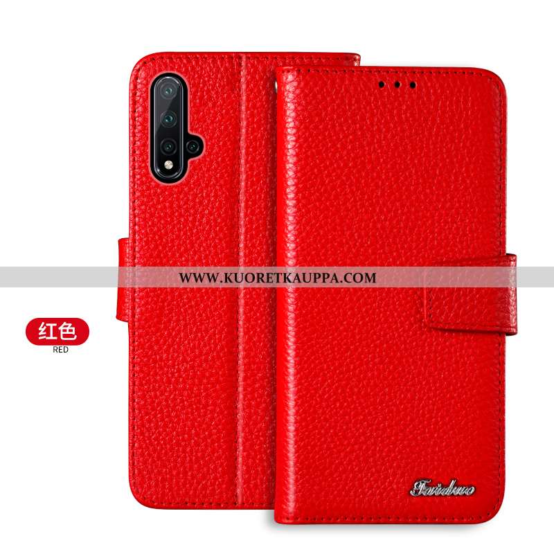 Kuori Huawei Nova 5t, Kuoret Huawei Nova 5t, Kotelo Huawei Nova 5t Nahkakuori Aito Nahka Suojaus Mur