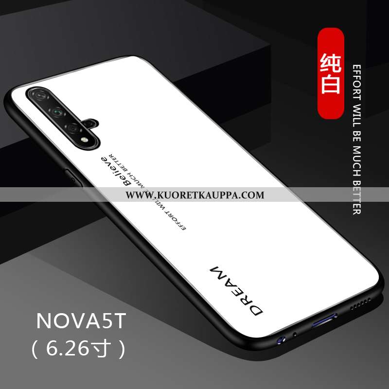 Kuori Huawei Nova 5t, Kuoret Huawei Nova 5t, Kotelo Huawei Nova 5t Suojaus Lasi Net Red Kiinteä Väri