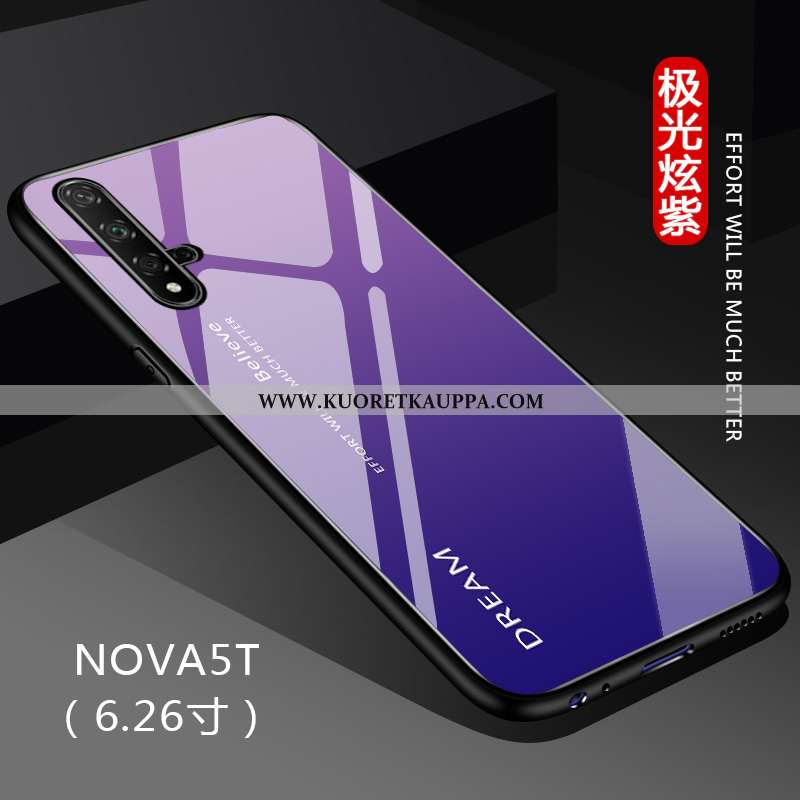 Kuori Huawei Nova 5t, Kuoret Huawei Nova 5t, Kotelo Huawei Nova 5t Suojaus Lasi Net Red Kiinteä Väri