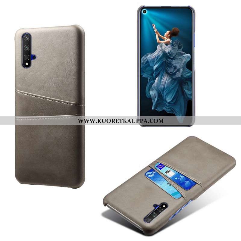 Kuori Huawei Nova 5t, Kuoret Huawei Nova 5t, Kotelo Huawei Nova 5t Suojaus Nahka Kortti Vihreä