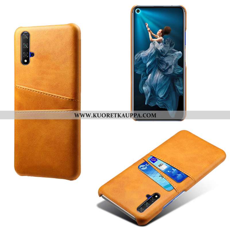 Kuori Huawei Nova 5t, Kuoret Huawei Nova 5t, Kotelo Huawei Nova 5t Suojaus Nahka Kortti Vihreä