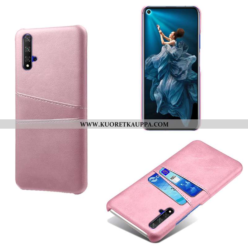 Kuori Huawei Nova 5t, Kuoret Huawei Nova 5t, Kotelo Huawei Nova 5t Suojaus Nahka Kortti Vihreä