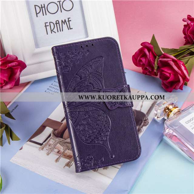Kuori Huawei Nova 5t, Kuoret Huawei Nova 5t, Kotelo Huawei Nova 5t Suojaus Nahkakuori Violetti All I