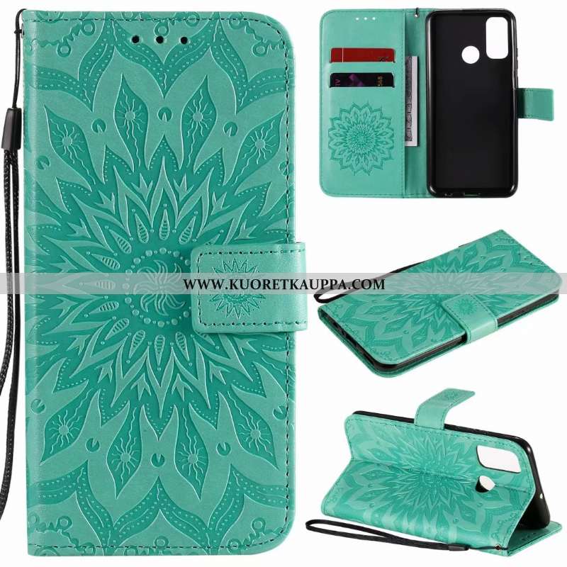 Kuori Huawei P Smart 2020, Kuoret Huawei P Smart 2020, Kotelo Huawei P Smart 2020 Nahkakuori Kortti 