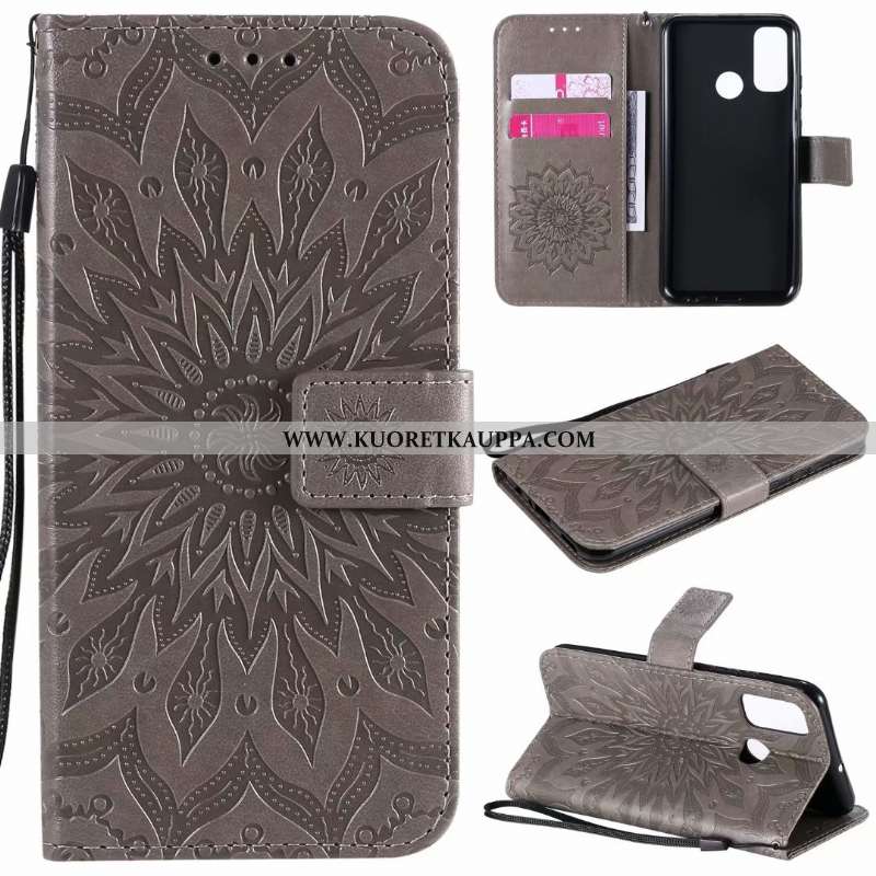 Kuori Huawei P Smart 2020, Kuoret Huawei P Smart 2020, Kotelo Huawei P Smart 2020 Nahkakuori Kortti 