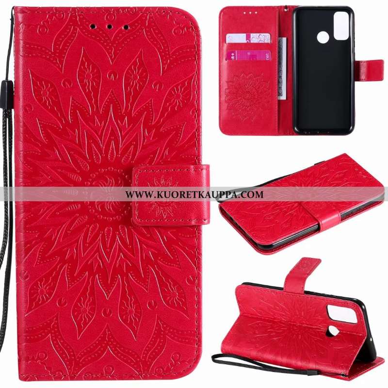 Kuori Huawei P Smart 2020, Kuoret Huawei P Smart 2020, Kotelo Huawei P Smart 2020 Nahkakuori Kortti 