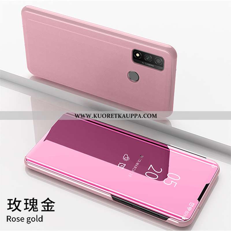 Kuori Huawei P Smart 2020, Kuoret Huawei P Smart 2020, Kotelo Huawei P Smart 2020 Nahkakuori Puhelim