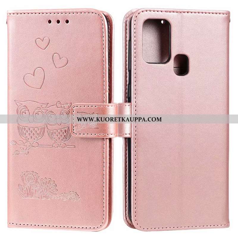 Kuori Huawei P Smart 2020, Kuoret Huawei P Smart 2020, Kotelo Huawei P Smart 2020 Nahkakuori Violett