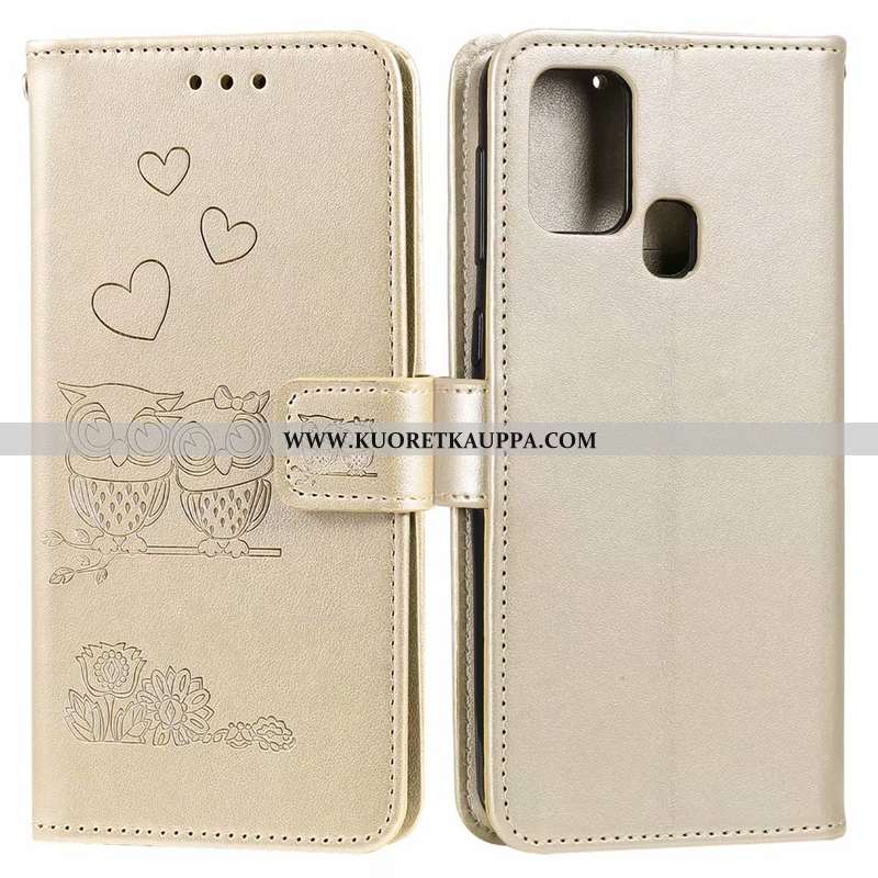 Kuori Huawei P Smart 2020, Kuoret Huawei P Smart 2020, Kotelo Huawei P Smart 2020 Nahkakuori Violett