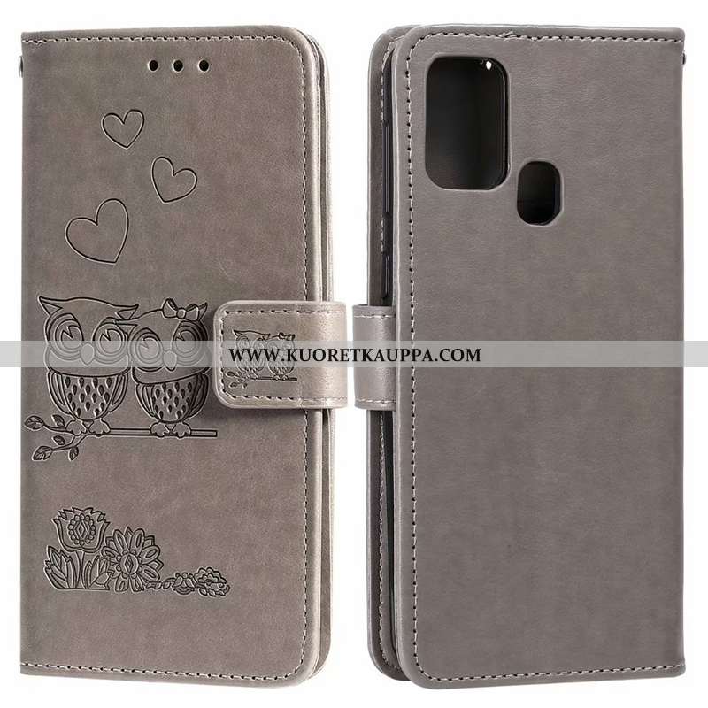 Kuori Huawei P Smart 2020, Kuoret Huawei P Smart 2020, Kotelo Huawei P Smart 2020 Nahkakuori Violett