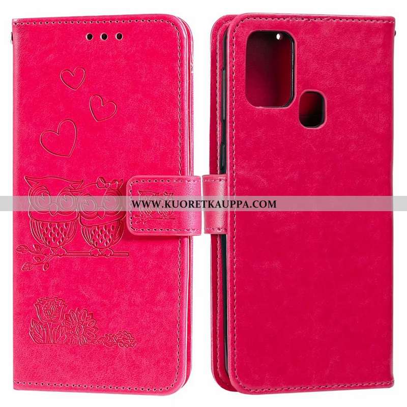 Kuori Huawei P Smart 2020, Kuoret Huawei P Smart 2020, Kotelo Huawei P Smart 2020 Nahkakuori Violett