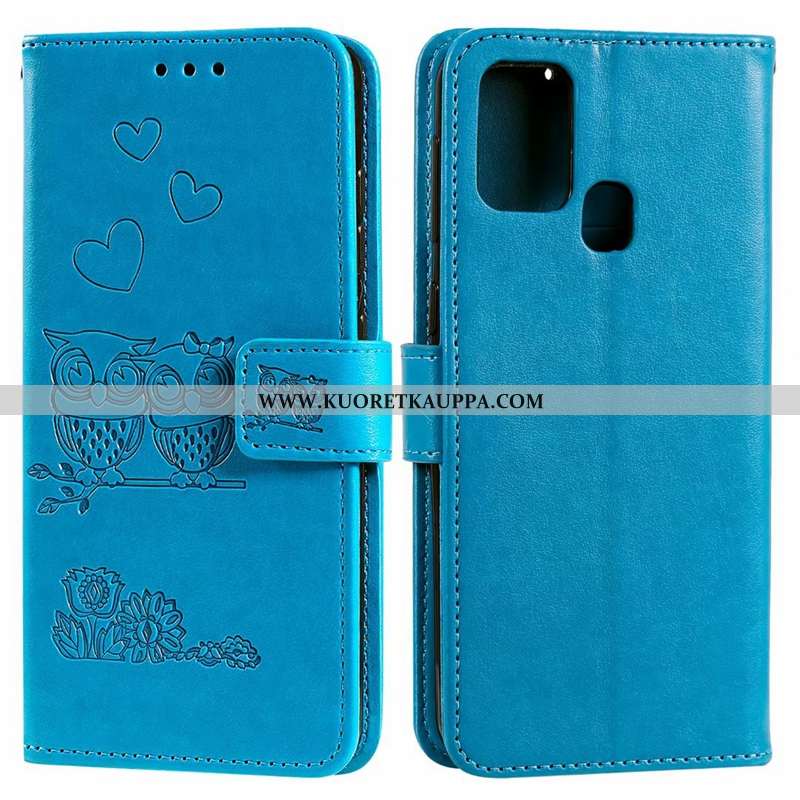 Kuori Huawei P Smart 2020, Kuoret Huawei P Smart 2020, Kotelo Huawei P Smart 2020 Nahkakuori Violett