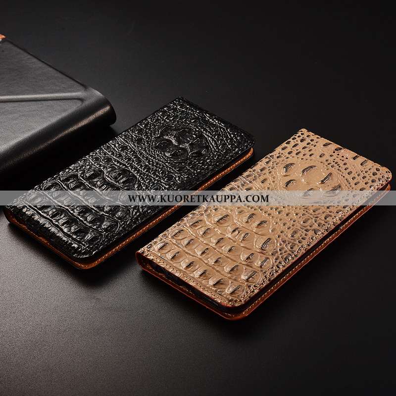 Kuori Huawei P Smart, Kuoret Huawei P Smart, Kotelo Huawei P Smart Aito Nahka Kukkakuvio Suojaus All