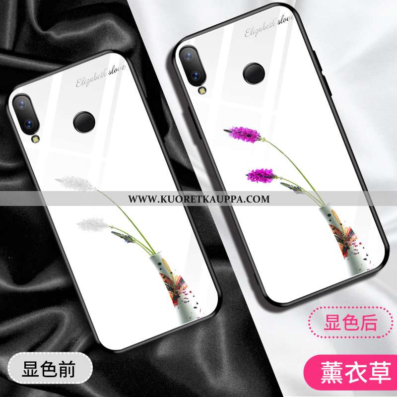 Kuori Huawei P Smart+, Kuoret Huawei P Smart+, Kotelo Huawei P Smart+ Lasi Suuntaus Peili Jauhe Pink