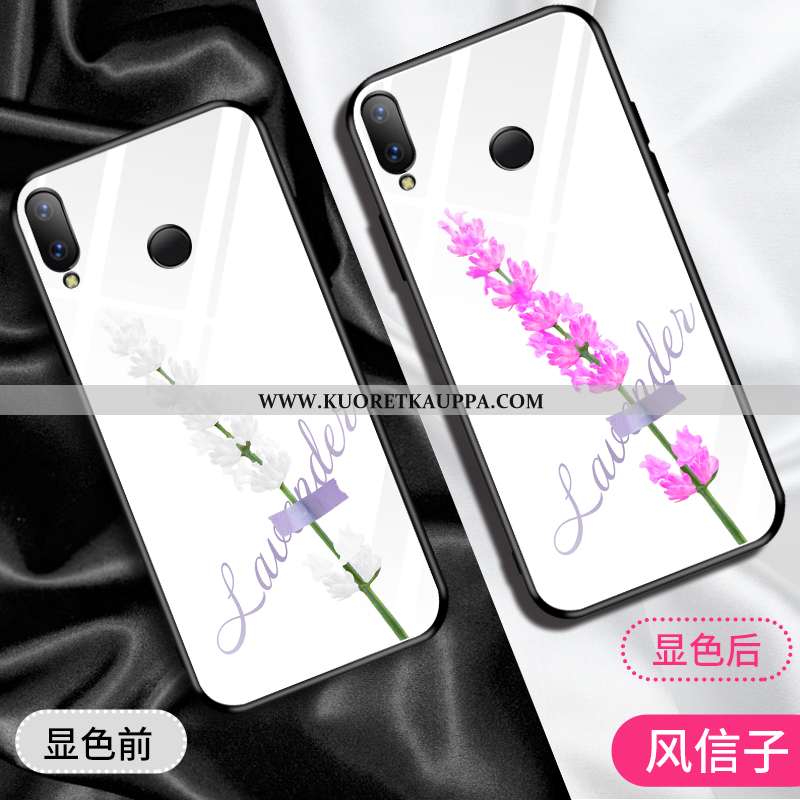 Kuori Huawei P Smart+, Kuoret Huawei P Smart+, Kotelo Huawei P Smart+ Lasi Suuntaus Peili Jauhe Pink