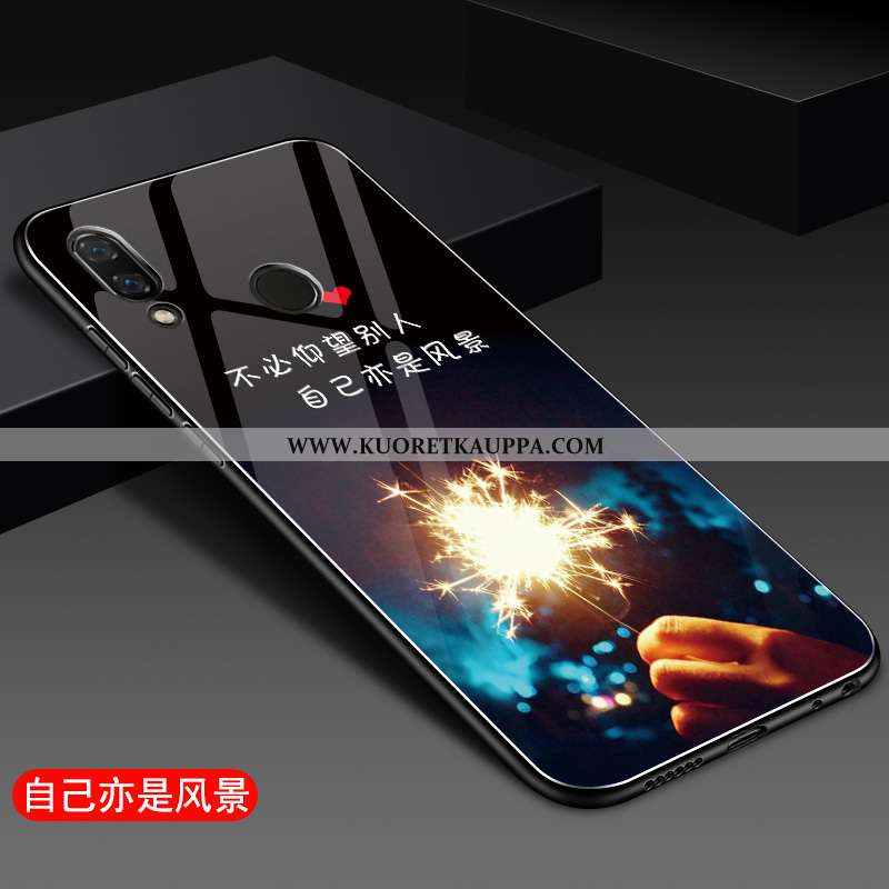 Kuori Huawei P Smart+, Kuoret Huawei P Smart+, Kotelo Huawei P Smart+ Silikoni Lasi Murtumaton Puhel