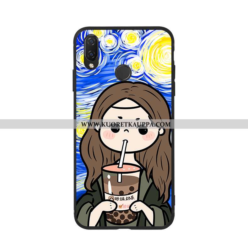 Kuori Huawei P Smart+, Kuoret Huawei P Smart+, Kotelo Huawei P Smart+ Silikoni Suojaus Luova Sininen