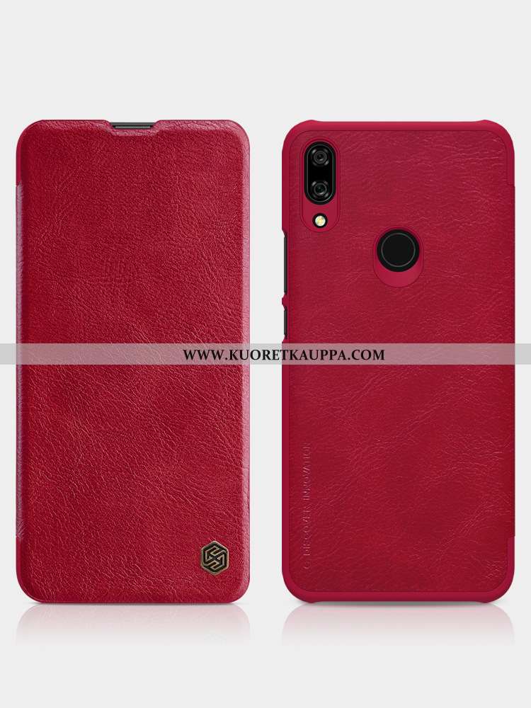 Kuori Huawei P Smart Z, Kuoret Huawei P Smart Z, Kotelo Huawei P Smart Z Nahkakuori Puhelimen Punain