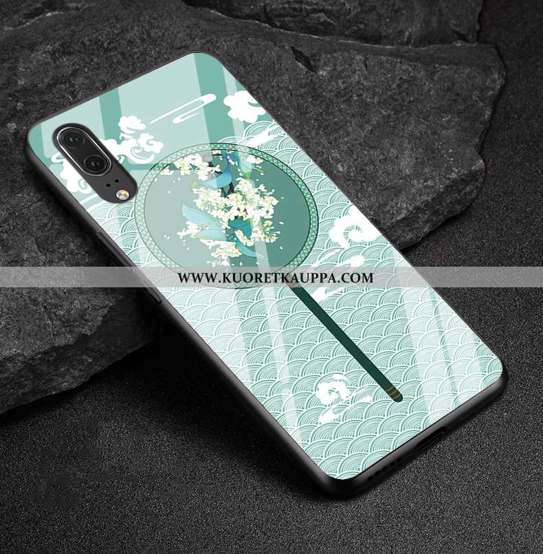 Kuori Huawei P20, Kuoret Huawei P20, Kotelo Huawei P20 Lasi Aito Nahka Puhelimen Rakastunut Jauhe Pi