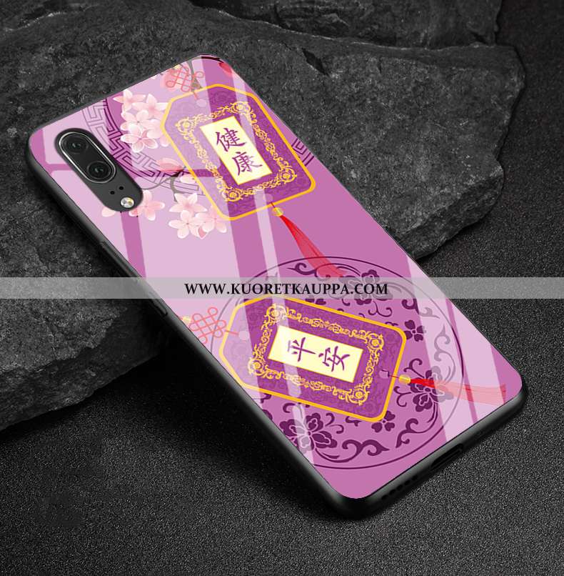 Kuori Huawei P20, Kuoret Huawei P20, Kotelo Huawei P20 Lasi Aito Nahka Puhelimen Rakastunut Jauhe Pi