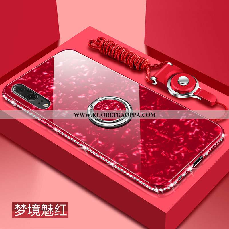 Kuori Huawei P20, Kuoret Huawei P20, Kotelo Huawei P20 Lasi Suuntaus All Inclusive Pinkki