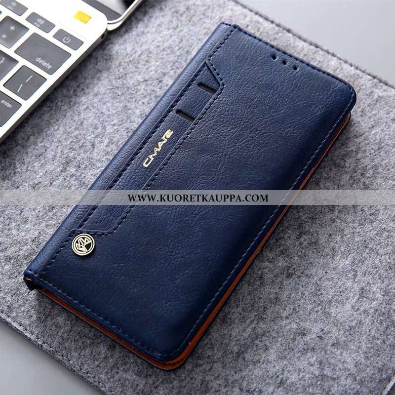 Kuori Huawei P20, Kuoret Huawei P20, Kotelo Huawei P20 Nahkakuori Suojaus Murtumaton Punainen Kortti