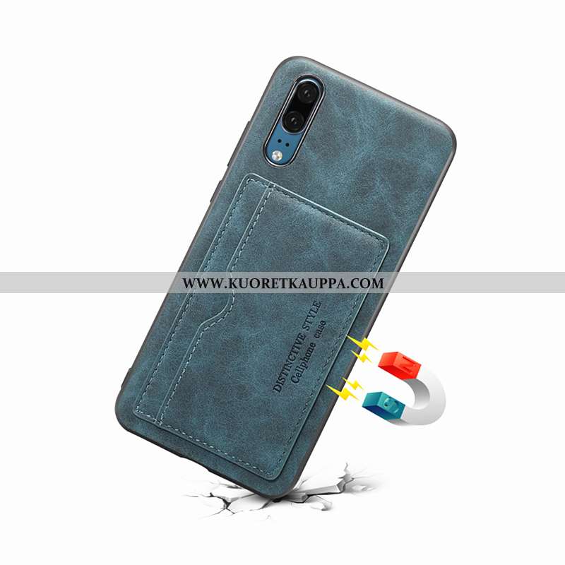 Kuori Huawei P20, Kuoret Huawei P20, Kotelo Huawei P20 Nahkakuori Suojaus Puhelimen Punainen