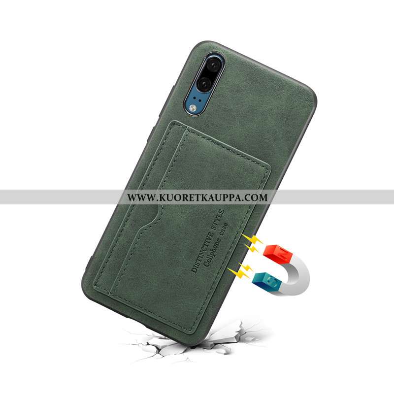 Kuori Huawei P20, Kuoret Huawei P20, Kotelo Huawei P20 Nahkakuori Suojaus Puhelimen Punainen