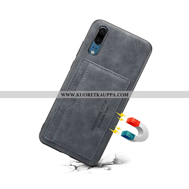 Kuori Huawei P20, Kuoret Huawei P20, Kotelo Huawei P20 Nahkakuori Suojaus Puhelimen Punainen