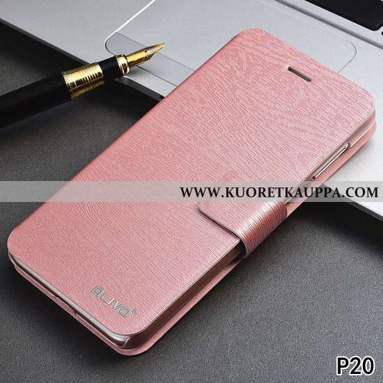 Kuori Huawei P20, Kuoret Huawei P20, Kotelo Huawei P20 Nahkakuori Suuntaus Jauhe All Inclusive Pinkk