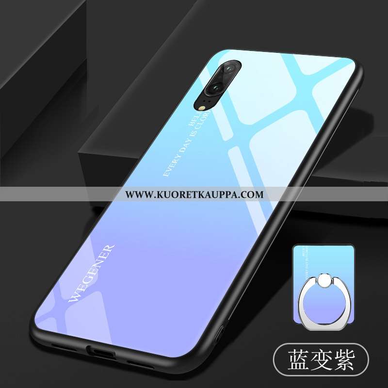 Kuori Huawei P20, Kuoret Huawei P20, Kotelo Huawei P20 Pehmeä Neste Lasi Violetti Karkaisu Kaltevuus