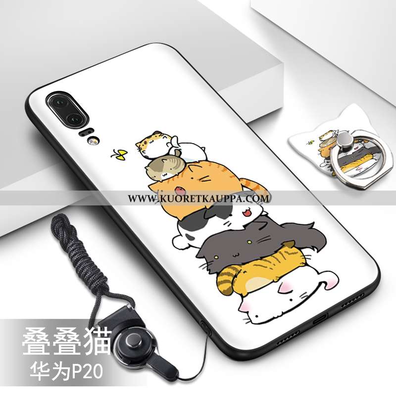 Kuori Huawei P20, Kuoret Huawei P20, Kotelo Huawei P20 Pehmeä Neste Silikoni Suuntaus Vihreä