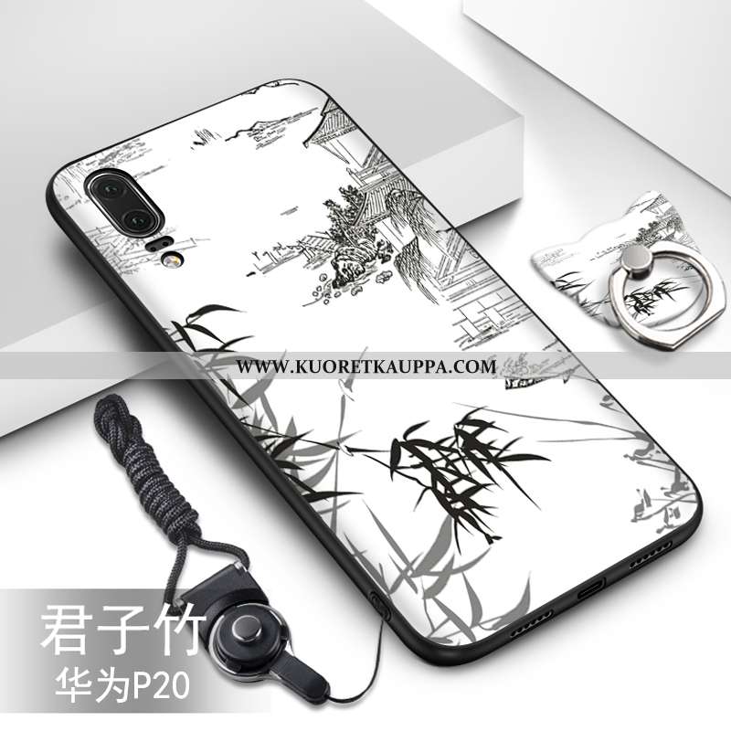 Kuori Huawei P20, Kuoret Huawei P20, Kotelo Huawei P20 Pehmeä Neste Silikoni Suuntaus Vihreä